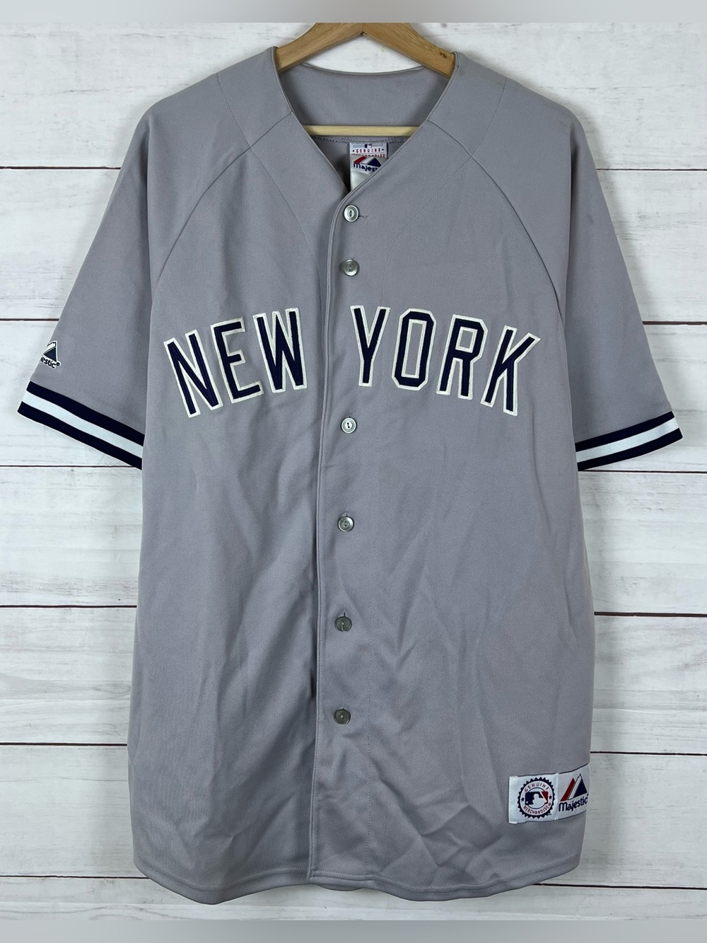 Vintage Majestic MLB New York Yankees Jersey Gray XL Mens